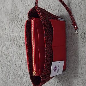 Lexsion red felt perfect purse organizer